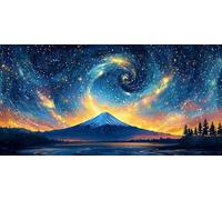 Large Diamond Art Kits for Adults Starry Sky 70x140cm/28x56in Full Drill Round Rhinestone Big Diamond Painting Kit Scenery, Gem Art Cross Stitch Embroidery Canvas for Crafts Home Wall Decor f0j-364