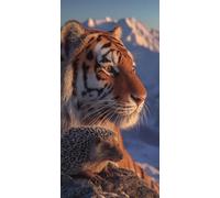 Large Diamond Art Kits for Adults Tiger 70x140cm/28x56in Full Drill Round Rhinestone Big Diamond Painting Kit Hedgehog, Gem Art Cross Stitch Embroidery Canvas for Crafts Home Wall Decor Gifts f0j-170
