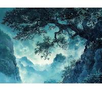 Large Diamond Art Landscape Diamond Painting, Dimond Painting Ink Painting Mosaic Kits for Adults 5D DIY Full Drill Gem Art Cross Stitch Crafts Embroidery Kit for Room Decor 36x28 Inch -lsy250101G