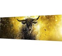 Large Diamond Art Landscape Diamond Painting Highland Cattle Dimond Art Kits Adults, 5D DIY Full Square Drill Crystal Cross Stitch Embroidery Canvas Painting by Numbers, Room Decor 270x90cm C2-563