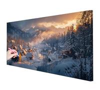 Large Diamond Art Landscape Kits 100x40cm 5D Diamond Painting Winter Kits for Adults, DIY Full Drill Crystal Gem Art Adult Crafts, Large Size Dimond Painting Embroidery Crafts Autumn Decor Gifts F-19