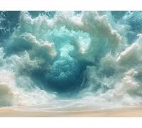 Large Diamond Art Ocean Diamond Painting, Dimond Painting Landscape Mosaic Kits for Adults 5D DIY Full Drill Gem Art Cross Stitch Crafts Embroidery Kit for Room Wall Decor 52x40 Inch -lsy25010ZN