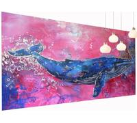 Large Diamond Art Painting Animal Diamond Painting Kits for Adults Dolphin 5D Round Full Drill Crystal Art and Crafts for Adults Kids,Wall Gem Arts Kits With Accessories for Home Decor 30x60 cm S2-298