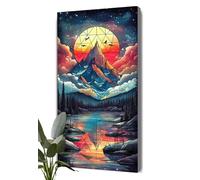 Large Diamond Art Painting Geometry Diamond Painting Kits for Adults Landscape 5D Square Full Drill Crystal Art and Crafts for Adults Kids, Wall Gem Arts Kits for Home Wall Decor 30x60 cm S2-181