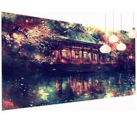 Large Diamond Art Painting Lake Diamond Painting Kits for Adults Pavilion 5D Square Full Drill Crystal Art and Crafts for Adults Kids,Wall Gem Arts Kits With Accessories for Home Decor 40x80 cm S2-465