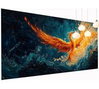 Large Diamond Art Painting Phoenix Diamond Painting Kits for Adults Bird 5D Square Full Drill Crystal Art and Crafts for Adults Kids,Wall Gem Arts Kits With Accessories for Home Decor 90x180 cm S2-261