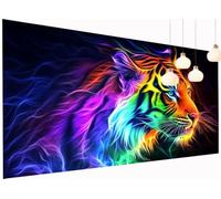 Large Diamond Art Painting Tiger Diamond Painting Kits for Adults Abstract 5D Round Full Drill Crystal Art and Crafts for Adults Kids,Wall Gem Arts Kits With Accessories for Home Decor 40x80 cm S2-634