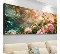 Large Diamond Art Parrot Diamond Painting Kits for Adults, 5D Dimond Art Peony Gem Arts and Crafts for Kids, DIY Crystal Rhinestone Cross Stitch Embroidery Kit, Room Decor, Gifts 150x50cm 7X-627