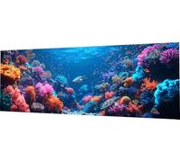 Large Diamond Art Sea Turtle Diamond Painting Coral Dimond Art Kits Adults, 5D DIY Full Square Drill Crystal Cross Stitch Embroidery Canvas Paint by Numbers for Beginner, Room Decor 180x60cm C2-217