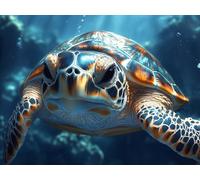 Large Diamond Art Sea Turtles Diamond Painting, Dimond Painting Animal Mosaic Kits for Adults 5D DIY Full Drill Gem Art Cross Stitch Crafts Embroidery Kit for Room Wall Decor 52x40inch -lsy250108B