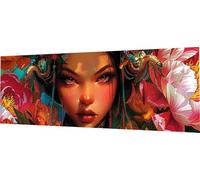 Large Diamond Art Snake Diamond Painting Girl Dimond Art Kits Adults, 5D DIY Full Square Drill Crystal Cross Stitch Embroidery Canvas Paint by Numbers for Beginner, Room Decor, Gifts 120x40cm C2-261