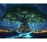 Large Diamond Art Tree Of Life Diamond Painting, Dimond Painting Landscape Mosaic Kits for Adults 5D DIY Full Drill Gem Art Cross Stitch Crafts Embroidery Kit for Room Wall Decor 52x40inch -lsy2501046