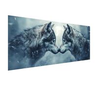 Large Diamond Art Wolf 250x100 cm, 5D Diamond Painting Kits for Adults, DIY Full Drill Square Crystal Art Crafts Canvas Painting, Animal Paint by Numbers for Adults Beginner, Room Decor Gifts Z0-183