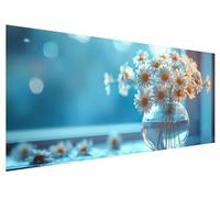 Large Diamond Painting 100x40cm, Daisy Diamond Art Painting Kits for Adults, DIY Round Full Drill Cross Stitch Crystal Creations Gem Art Dimond Paintings Kits Plant for Adults, Room Bedroom Decor G-4