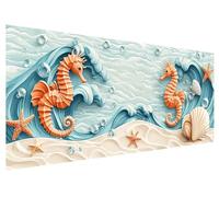 Large Diamond Painting 200x80cm, Abstract Diamond Art Painting Kits for Adults, DIY Round Full Drill Cross Stitch Crystal Creations Gem Art Dimond Paintings Kits Seahorse for Adults, Room Decor E-78