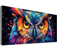 Large Diamond Painting 30x60cm,5D Owl Diamond Art Kits Adults, Full Drill Dimond Painting Animals Craft Kits for Kids Age 10, DIY Mosaic Crystal Creations Sequin Art for Home Decoration Gifts C2-348