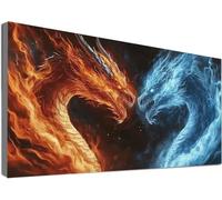Large Diamond Painting 60x120cm,5D Dragon Diamond Art Kits Adults, Full Drill Dimond Painting Animals Craft Kits for Kids Age 10, DIY Mosaic Crystal Creations Sequin Art for Home Decor Gifts C2-621
