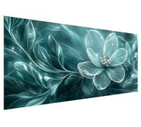 Large Diamond Painting 80x30cm, Blue Diamond Art Painting Kits for Adults, DIY Round Full Drill Cross Stitch Crystal Creations Gem Art Dimond Paintings Kits Flower for Adults, Room Bedroom Decor D-53
