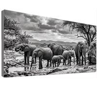 Large Diamond Painting Elephant, 5D DIY Animal Diamond Art Kits Adults, HD Canvas Full Drill Mosaic, Sparkly Rhinestone Embroidery, Crystal Art, Gem Arts and Crafts for Home Wall Decor 90x180cm C6-480