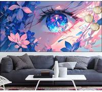 Large Diamond Painting Eye 40x311in,Flower Diamond Art Kits Adults,DIY Crystal Art Paint by Numbers Beginner Embroidery Gem Painting Mosaic Craft Canvas kit for Adults,Home Decor Gift Women LT-192
