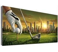 Large Diamond Painting Golf, 5D DIY City Diamond Art Kits Adults, HD Canvas Full Drill Mosaic, Sparkly Rhinestone Embroidery, Crystal Creations Gift, Gem Arts and Crafts for Home Decor 20x40cm C6-356
