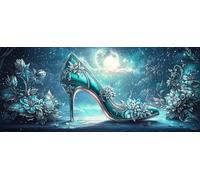 Large Diamond Painting Kit for Adults, 5D Moon High Heels Diamond Art Kits,Gem Arts, DIY Round Full Drill Cross Stitch Kits for Crystal Art for Picture Home Decor, Gifts for Women 32x64in z-1020