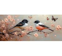 Large Diamond Painting Kits, DIY Bird Butterfly Diamond Art Kits for Adults Beginner, 5D Gem Art Painting Kit with Round Diamonds Cross Stitch Pictures Crafts for Wall Decor Gifts 100x200cm Model-35