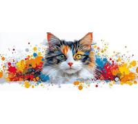 Large Diamond Painting Kits, DIY Cat Animal Diamond Art Kits for Adults Beginner, 5D Gem Art Painting Kit with Round Diamonds Embroidery Cross Stitch Pictures for Wall Decor Gifts 80x160cm Model-120