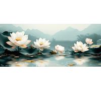 Large Diamond Painting Kits, DIY Flower Leaf Diamond Art Kits for Adults Beginner, 5D Gem Art Painting Kit with Round Diamonds Cross Stitch Pictures Crafts for Wall Decor Gifts 70x140cm Model-273