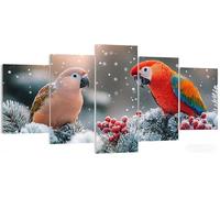 Large Diamond Painting Kits for Adults 100x60cm, 5 Piece Bird Diamond Art Kits Adults, Full Drill Dimond Painting Parrot Craft Kit for Kids Age 10, 5D DIY Crystal Sequin Art for Home Decor W5-759