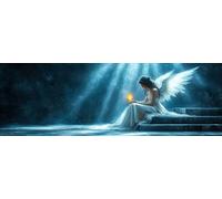 Large Diamond Painting Kits for Adults 30x90cm Angel, Candle 5D Diamond Art with DIY Beginners Round Drills Full Drill Gem Big Painting Crystal Embroidery Set for Home Wall and Gifts 12x36in TU0N-113