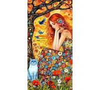 Large Diamond Painting Kits for Adults 60x120cm, 5D Beauty Diamond Art Kits Adults, Dimond Painting Craft Kit for Kids Age 10, DIY Crystal Creations Flowers Sequin Art for Home Decor Gifts C5-71