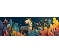 Large Diamond Painting Kits for Adults 60x180cm Animal, Zebra 5D Diamond Art with DIY Beginners Round Drills Full Drill Gem Big Painting Crystal Embroidery Set for Home Wall and Gifts 24x72in TU0N-596