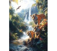 Large Diamond Painting Kits for Adults 90x120cm, 5D Tiger Diamond Art Kits Adults, Full Drill Dimond Painting Craft Kits for Kids Age 10, DIY Crystal Creations Animal Sequin Art Home Decor Gifts F-383