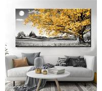Large Diamond Painting Kits for Adults,Abstract Yellow Tree 5D Diamond Art Kits,DIY Round/Square Full Drill Gem Art Cross Stitch Diamond Paintings for Kids,for Home Wall Decor Gifts 60x120cm/32x62in