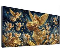 Large Diamond Painting Kits for Adults Angel, 5D Full Drill Goddess Diamond Art Kits Adults, Premium DIY Crystal Rhinestone Cross Stitch Craft for Stress Relief Hobby & Home Wall Decor 80x160cm C6-467