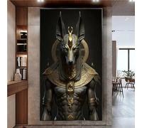 Large Diamond Painting Kits for Adults,Anubis 5D Diamond Art Kits,DIY Round/Square Full Drill Gem Art Rhinestone Cross Stitch Diamond Paintings for Kids,for Home Wall Decor Gifts 40x80cm/24x48in