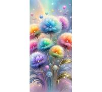 Large Diamond Painting Kits for Adults Fluffy Dandelion 20x50cm,Round Full Drill 5D DIY Diamond Art Kits Adults,Rhinestone Embroidery Set Diamonds Painting by Number Kits