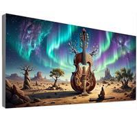 Large Diamond Painting Kits for Adults Guitar, 5D Full Drill Laser Diamond Art Kits Adults, Premium DIY Crystal Rhinestone Cross Stitch Craft for Stress Relief Hobby & Home Wall Decor 50x100cm C6-463