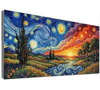 Large Diamond Painting Kits for Adults Landscape, 5D Full Drill Abstract Diamond Art Kits Adults, DIY Crystal Rhinestone Cross Stitch Craft for Stress Relief Hobby & Home Wall Decor 50x110cm C6-335