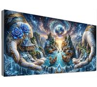 Large Diamond Painting Kits for Adults Landscape, 5D Full Drill Abstract Diamond Art Kits Adults, DIY Crystal Rhinestone Cross Stitch Craft for Stress Relief Hobby & Home Wall Decor 50x110cm C6-303