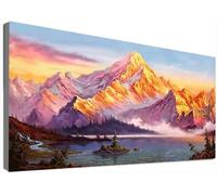 Large Diamond Painting Kits for Adults Landscape, 5D Full Drill Mountain Diamond Art Kits Adults, DIY Crystal Rhinestone Cross Stitch Craft for Stress Relief Hobby & Home Wall Decor 40x90cm C6-319