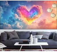 Large Diamond Painting Landscape 32x101in,Love Diamond Art Kits Adults,DIY Crystal Art Paint by Numbers Beginner Embroidery Gem Painting Mosaic Craft Canvas kit for Adults,Home Decor Gift Women LT-14