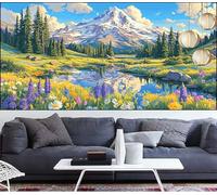 Large Diamond Painting Mountain 28x357in,Forest Diamond Art Kits Adults,DIY Crystal Art Paint by Numbers Beginner Embroidery Gem Painting Mosaic Craft Canvas kit for Adults,Decor Gift Women LT-278