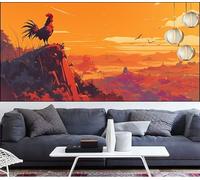 Large Diamond Painting Rooster 32x415in,Landscape Diamond Art Kits Adults,DIY Crystal Art Paint by Numbers Beginner Embroidery Gem Painting Mosaic Craft Canvas kit for Adults,Decor Gift Women LT-328