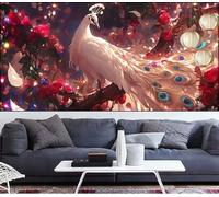 Large Diamond Painting Rose 20x7264in,Peacock Diamond Art Kits Adults,DIY Crystal Art Paint by Numbers Beginner Embroidery Gem Painting Mosaic Craft Canvas kit for Adults,Home Decor Gift Women LT-452