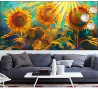 Large Diamond Painting Sunflower 28x365in,Flower Diamond Art Kits Adults,DIY Crystal Art Paint by Numbers Beginner Embroidery Gem Painting Mosaic Craft Canvas kit for Adults,Decor Gift Women LT-286