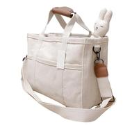 Large Diaper Bags - Canvas Backpack Changing Bag, Adjustable Shoulder Bag with Plenty of Interior, Gear Accessories | Laptop for Mom and Dad, Ideal for Use, White, Siehe Beschreibung