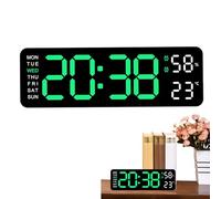 Large Digita Wall - Led Display Rectangular, Electronic Clock Modern Home, Decor Multifunctional Alarm | Timer Kitchen Living Room Bedroom Office Wall Clock Stylish Simple Decoration