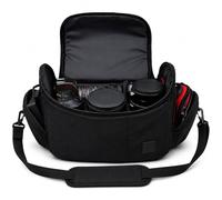 Large Digital Camera / Video Padded Carrying Bag / Case for Nikon, Sony, Pentax, Olympus Panasonic, Samsung, and Canon DSLR Cameras + eCostConnection Microfiber Cloth
